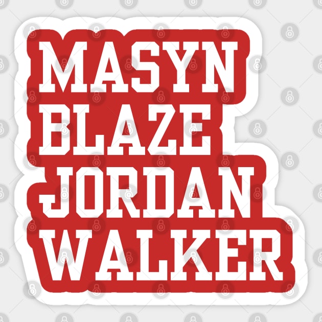 Mason Blaze Jordan Walker Sticker by Litehouse Tees